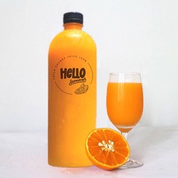 Hello Summer น้ำส้มคั้นสด 3 สายพันธุ์ ผสมเนื้อส้มแท้ 100% (คลองสามวา)
