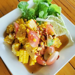 ตำข้าวโพดไข่เค็ม