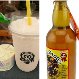 นมหมีปั่น-น้ำผึ้ง แก้ว 22 ออนซ์