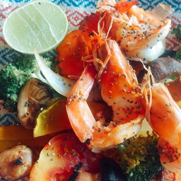 กุ้งย่างเกลือครึ่งโล