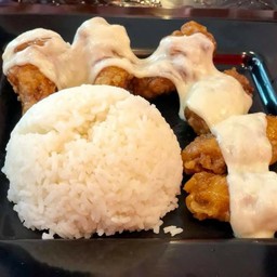 Jumbo set ข้าวไก่กรอบเกาหลี 6 ชิ้น เพิ่มชีส