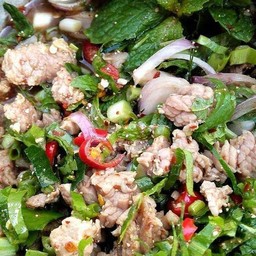 ลาบเนื้อสุก