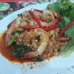 กุ้ง , ทะล ผัดผงกระหรี่