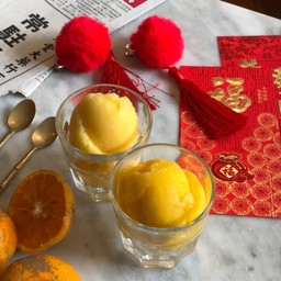 ไอศกรีมส้มซอเบ(vegan)