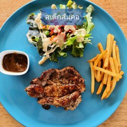 สเต็กสันคอหมู (pork shoulder steak)