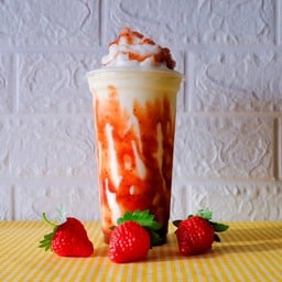 นมสดปั่น สตอเบอร์รี่