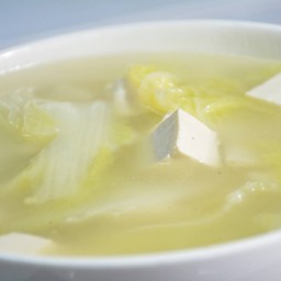 แกงจืดเต้าหู้ขาว白菜豆腐汤