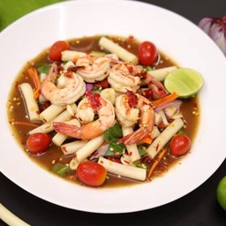 ยำไหลบัวกุ้งสุก