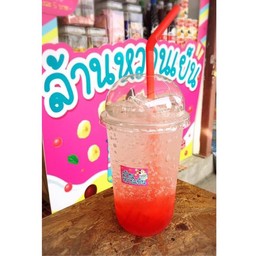 สตอเบอร์รี่อิตาเลี่ยนโซดาเย็น แก้ว22ออนซ์