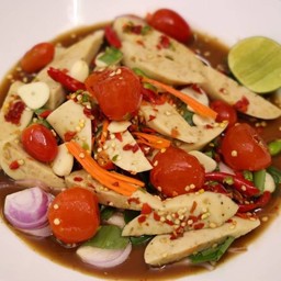 ยำไข่แดง+หมูยอ