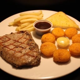 หมูบอสตัน + หอยเชลล์ทอด