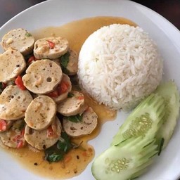 ข้าวกระเพราหมูยอ