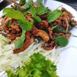 ลาบเห็ดทอด