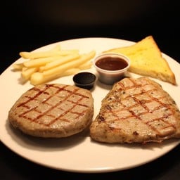 หมูบดเทริยากิ + หมูบอสตัน