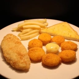 ปลาทอด + หอยเชลล์ทอด