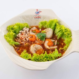 เกี๊ยวปลาต้มยำมะนาว