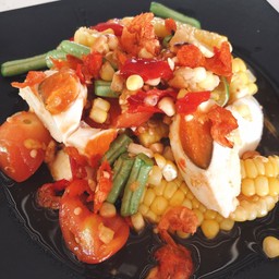 ตำข้าวโพดไข่เค็ม