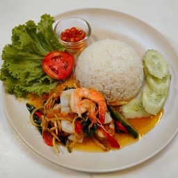 ผัดขี้เมาราดข้าว