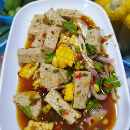 ยำหมูยอ ใส่ปลาร้า