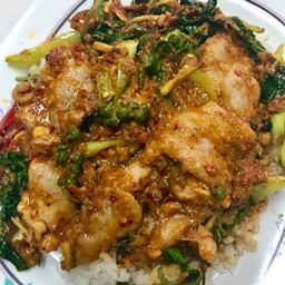 ข้าวราดผัดเผ็ด