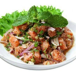 ลาบแซลมอนสด