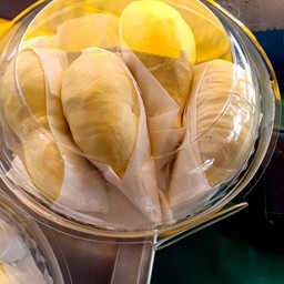 ทุเรียนหมอนทองแกะเนื้อ ถูกอร่อย  เนื้อดี ถูกใจ ด้านหลัง โลตัสบางนา