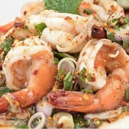 ลาบกุ้งสุก