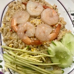 ข้าวผัดน้ำพริกกุ้งสด