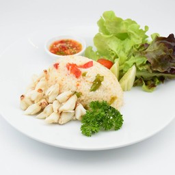 ข้าวคลุกพริกเกลือปู