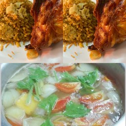 ข้าวหมกไก่ทอดหาดใหญ่ 2 กล่อง + ซุปแซ่บ