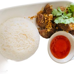 ข้่าวหมูก้อนทอด