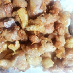 ข้าวไก่ทอดกระเทียม(ราดข้าว)