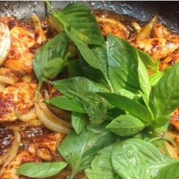 พริกเผา กับข้าว