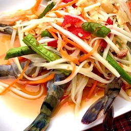 ส้มตำกุ้งลายเสือ