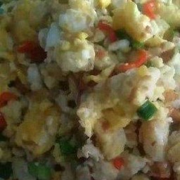 ไข่คั่วพริกเกลือราดข้าว