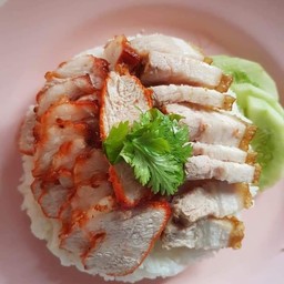 ข้าวหมูแดงหมูกรอบ