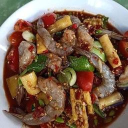 ตำกุ้งสด