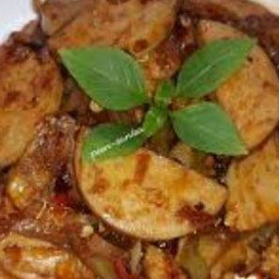 พริกเผาหมูยอราดข้าว