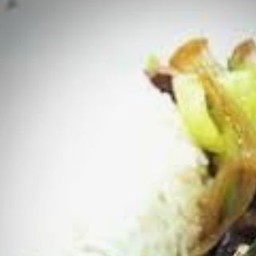 พริกหยวกขาหมูราดข้าว