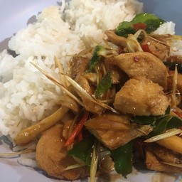 ข้าวราดผัดตะไคร้