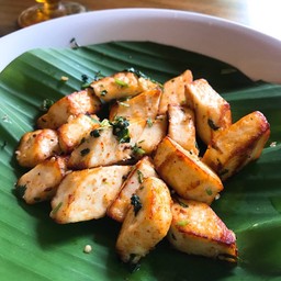 Home fried garlic paneer (gluten free)