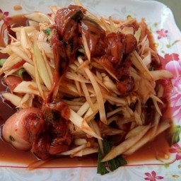 Papaya Salad with Pickled Mussels