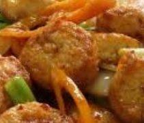 พริกเผาเต้าหู้ไข่ไม่ใส่เนื้อสัตว์ราดข้าว