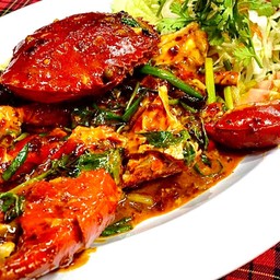 ปูเนื้อผัดพริกเผา ตัวใหญ่