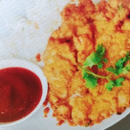 ไข่เจียวหมูสับราดข้าว