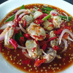 ยำปลาร้าหอยนางรม