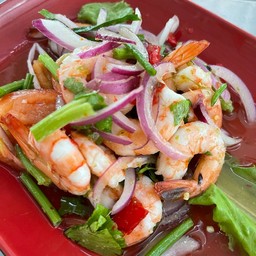 ยำน้ำซีฟู๊ดกุ้งสุก