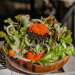 สลัดครีมปูอัดไข่กุ้ง