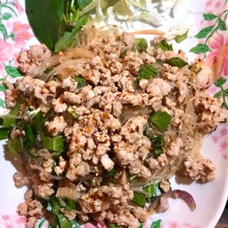 ลาบวุ้นเส้นหมูสับ