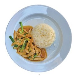 ข้าวผัดน้ำมันหอยหมู pork in oyster sauce